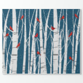 Birch Tree Rustic Woodland Wrapping Paper