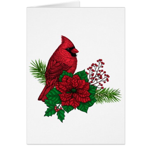 Red Cardinals on Christmas decoration