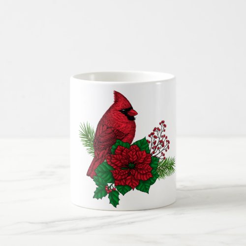 Red Cardinals on Christmas decoration Coffee Mug