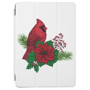 Red Cardinals on Christmas decoration iPad Air Cover