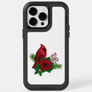 OtterBox Black Phone case with St. Louis Cardinals Primary Logo on white  marble BackgroundDefender / iPhone XR