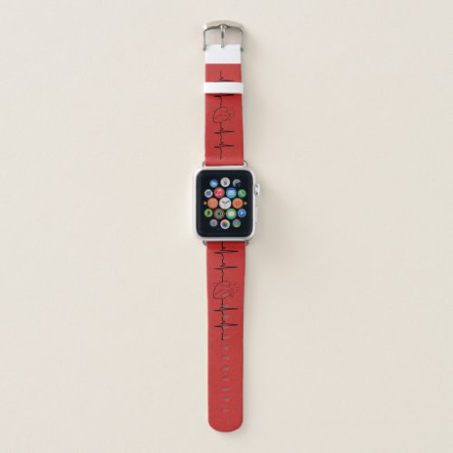 Red Cardiovascular Nursing Apple Watch Band