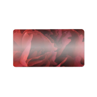 Red Carnation Floral Label