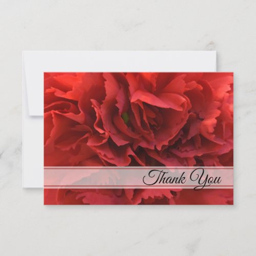Red Carnation Floral Thank You for Your Sympathy
