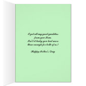 Red Carnation Flowers Greeting Card (Inside (Right))