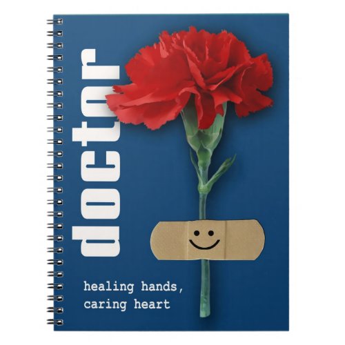 Red Carnation Gift Notebooks for Doctors