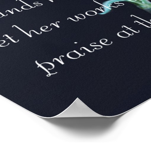 red carnation Mother's Day bible verse Proverbs Poster Zazzle