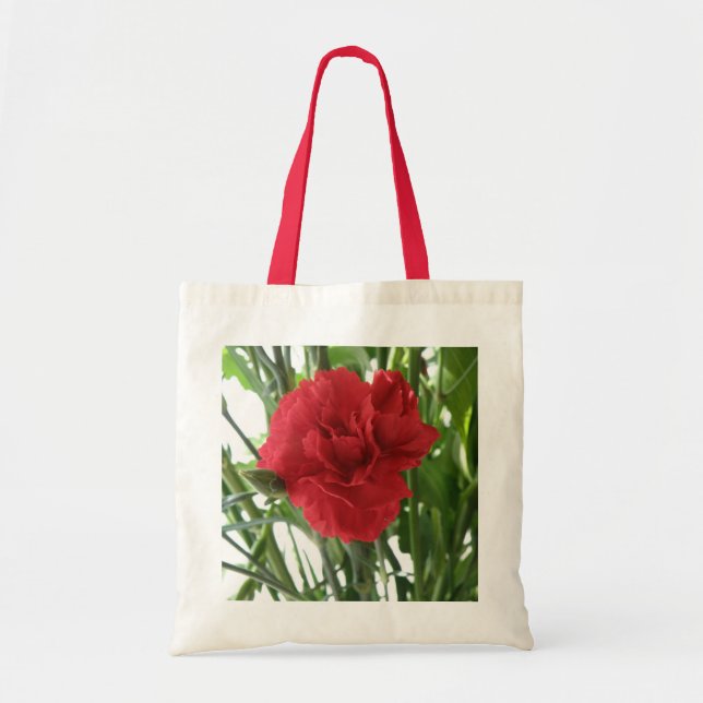 Red Carnation Tote Bag (Front)