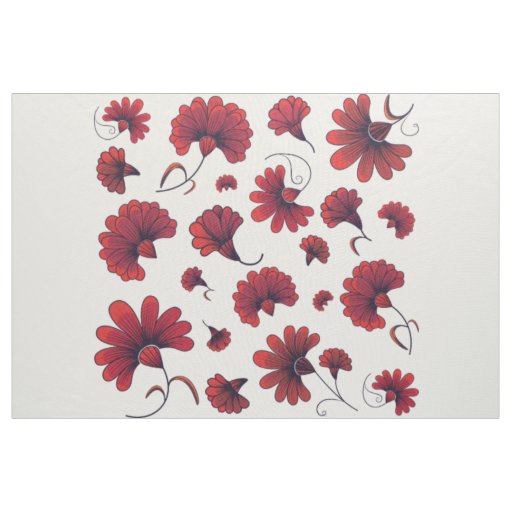 Red Carnation Vector Pattern Flower Fabric