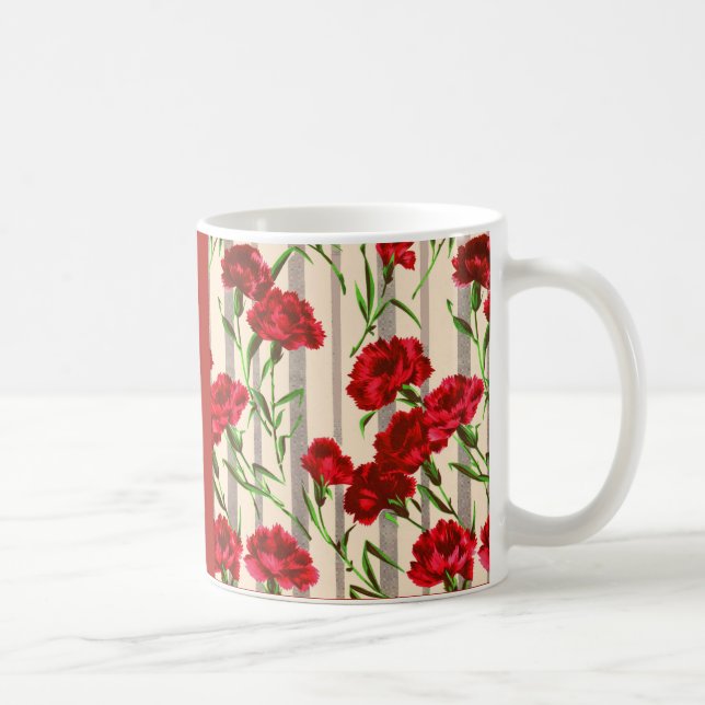 red carnations coffee mug (Right)