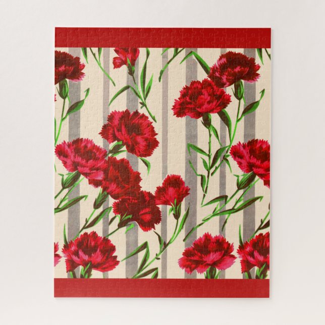 red carnations jigsaw puzzle (Vertical)