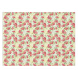 Red Carnations on green with butterflies Tablecloth