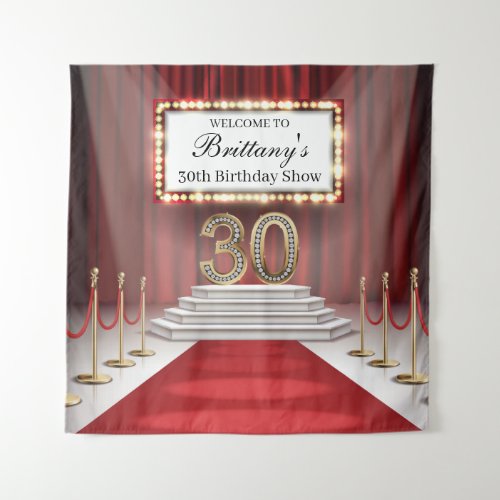 Red Carpet 30th Birthday Show Backdrop banner