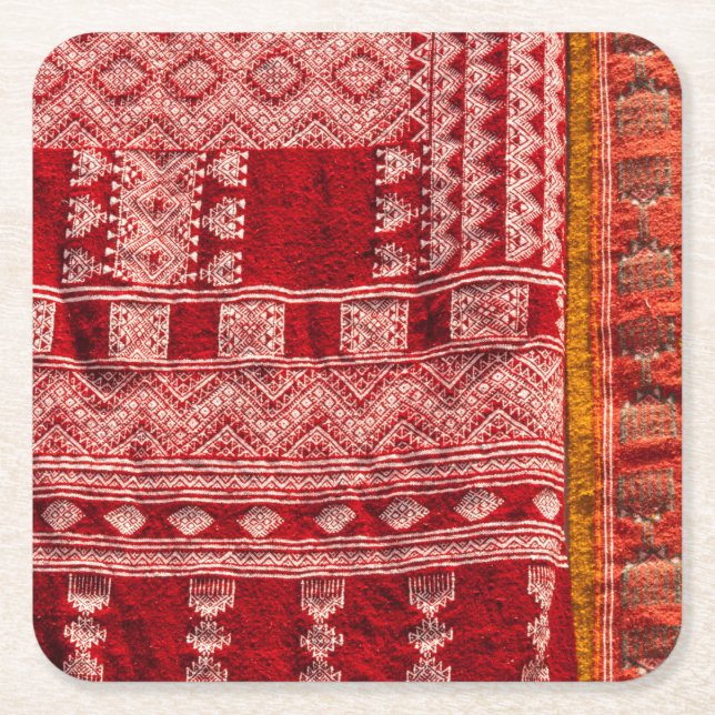 Red Carpet At Market Square Paper Coaster (Front)