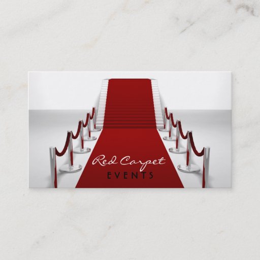 Customizable Red Carpet Business Card