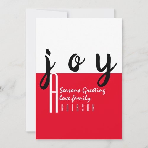 Red Carpet by LeahG _ Seasonal Greetings Joy Card
