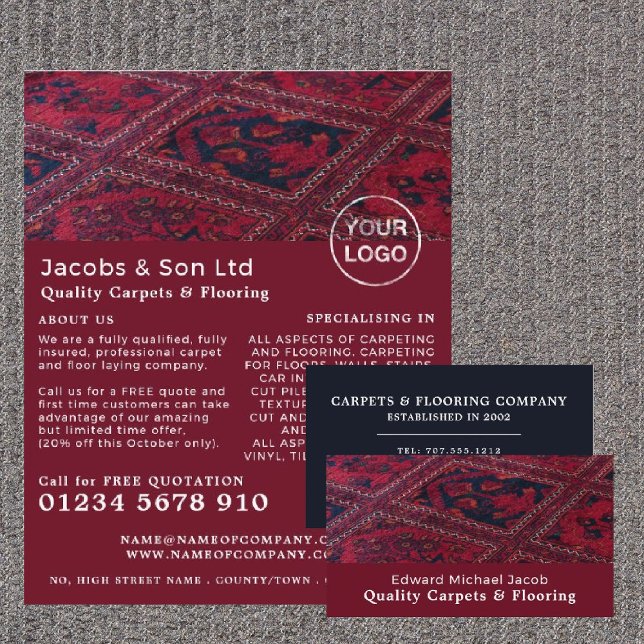 Red Carpet, Carpet Layer, Fitter Advertising Flyer (Creator Uploaded)