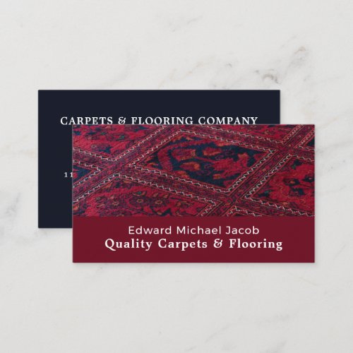 Red Carpet Carpet Layer Fitter Business Card