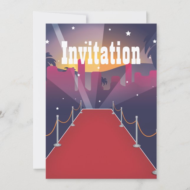 Red Carpet Celebrity Invitation (Front)