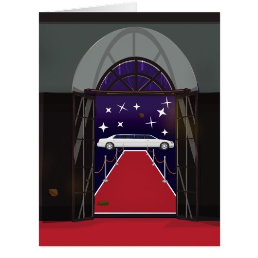 Red Carpet Celebrity Limo Cards (Front)