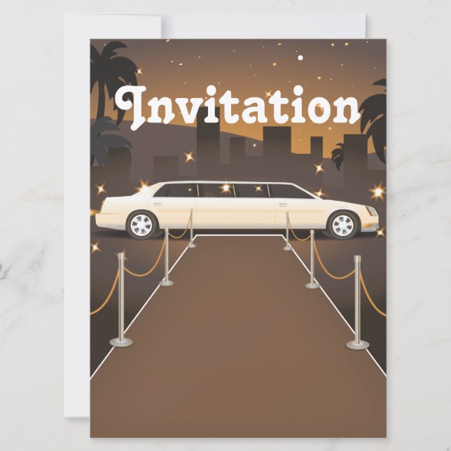 Red Carpet Celebrity Limo Classic Invitation (Front)
