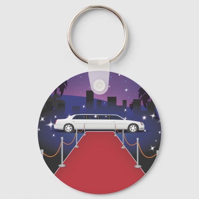 Red Carpet Celebrity Limo Keychain (Front)