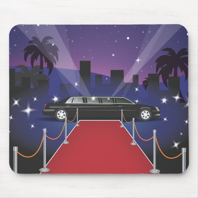 Red Carpet Celebrity Limo Mouse Pad (Front)