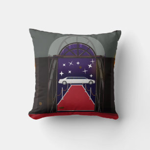 Red Carpet Celebrity Limo Throw Pillow
