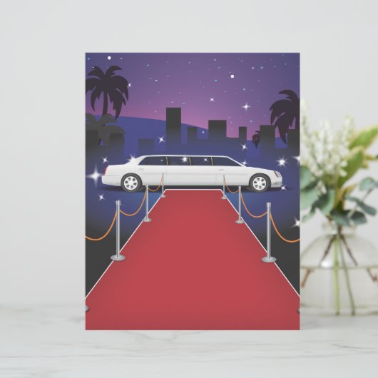 Red Carpet Celebrity Limousine (Standing Front)
