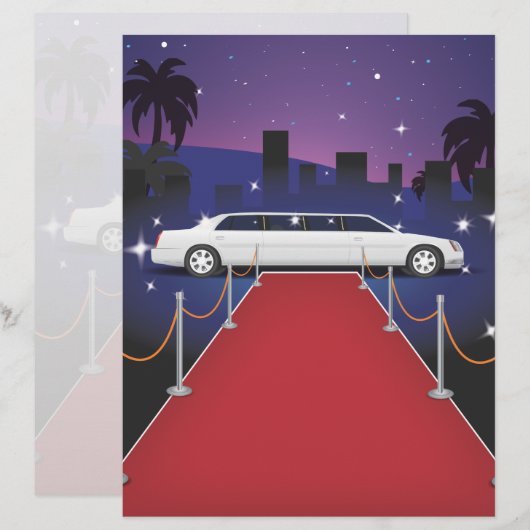 Red Carpet Celebrity Limousine (Front/Back)
