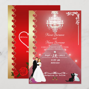 Red Carpet-chandelier Invitation