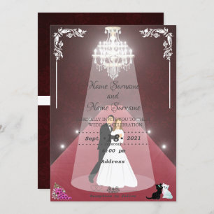 Red carpet-chandelier invitation