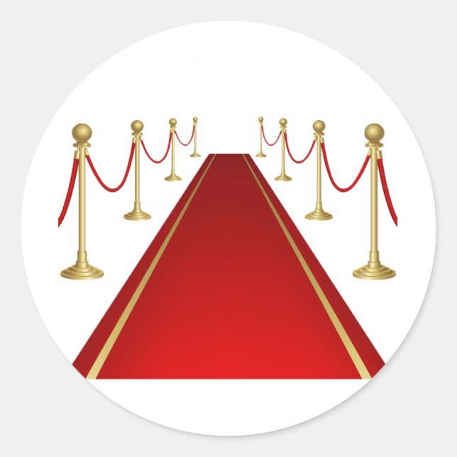 Red Carpet Classic Round Sticker (Front)