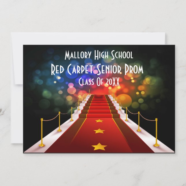 red carpet event or prom vip invitation (Front)
