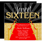 Glam Red Sweet 16 Invitation | Zazzle.com