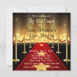 Red Carpet Hollywood Bat Mitzvah Birthday  Invite<br><div class="desc">This Bat Mitzvah party invitation is easily customized for your party or any event by choosing the "Customize it!" button to begin adding your event details,  font style,  font size & color,  and wording.  ******************************************************************************</div>