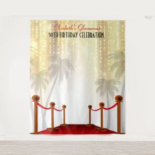 Red Carpet Hollywood Birthday Backdrop