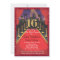 Red Carpet Hollywood Glitter Sweet 16 Invitation
