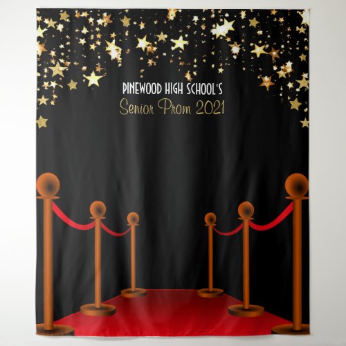 Red Carpet Hollywood Prom Backdrop 