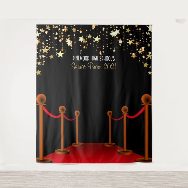 Red Carpet Hollywood Prom Backdrop  (Front)