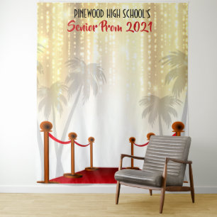 Red Carpet Hollywood Prom Backdrop