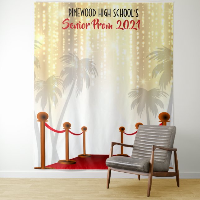 Red Carpet Hollywood Prom Backdrop  (In Situ)