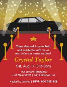 Hollywood Theme Invitations Zazzle