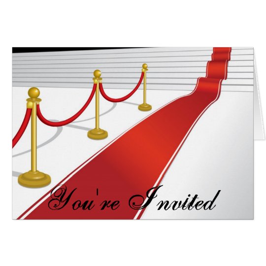 Red Carpet Invitation Card | Zazzle