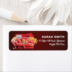 Red Carpet Movie Night Label