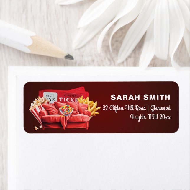 Red Carpet Movie Night Label (Insitu)