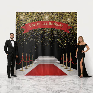 Red Carpet Movie Theme Backdrop