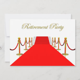 Red Carpet Retirement Invitation