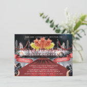Red Carpet Sweet Sixteen Invitation (Standing Front)