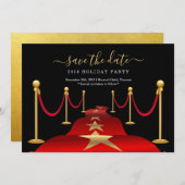 Red Carpet Themed Party Save the Date Card (Front/Back)